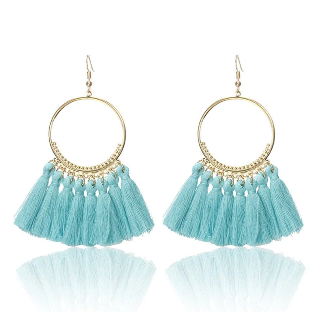 ⤵️🦋Bohemian  Tassel Earrings - Picture 2 of 6